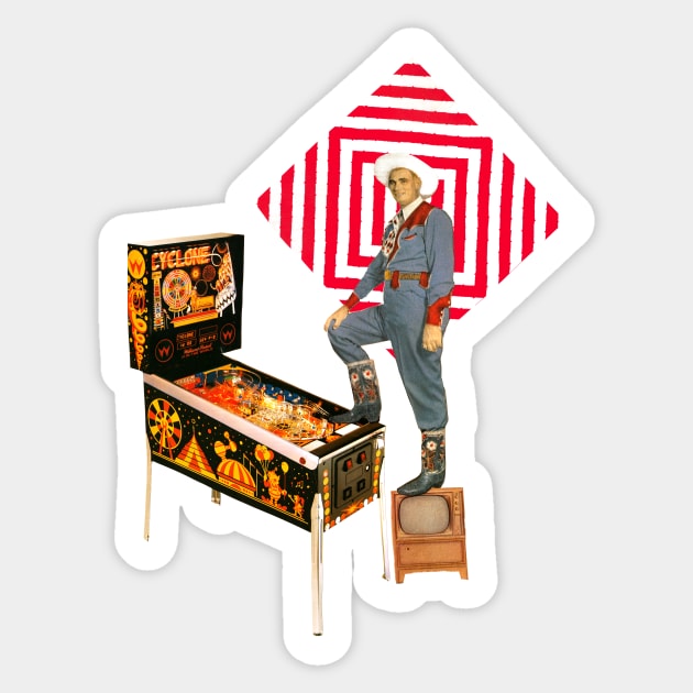 Pinball Rodeo Sticker by worksoflove